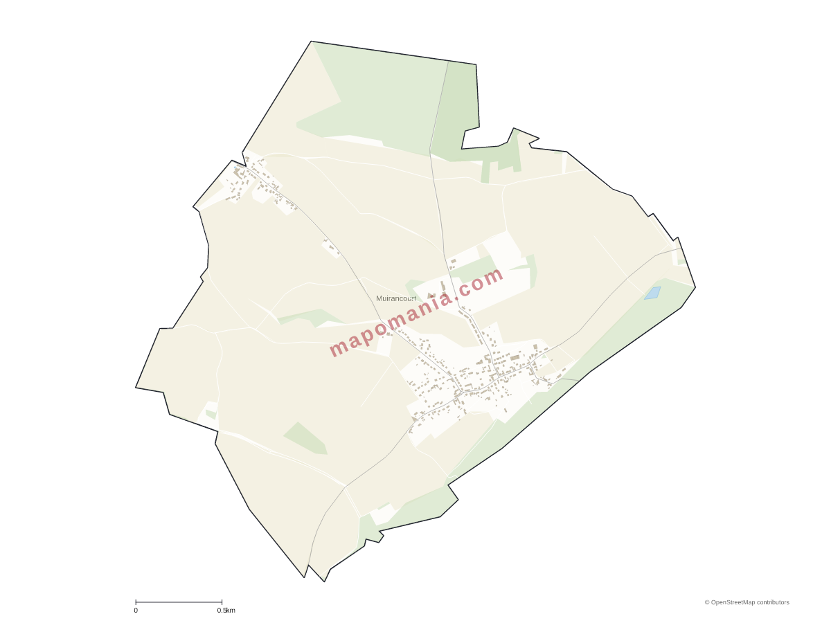 Carte de Muirancourt à personnaliser