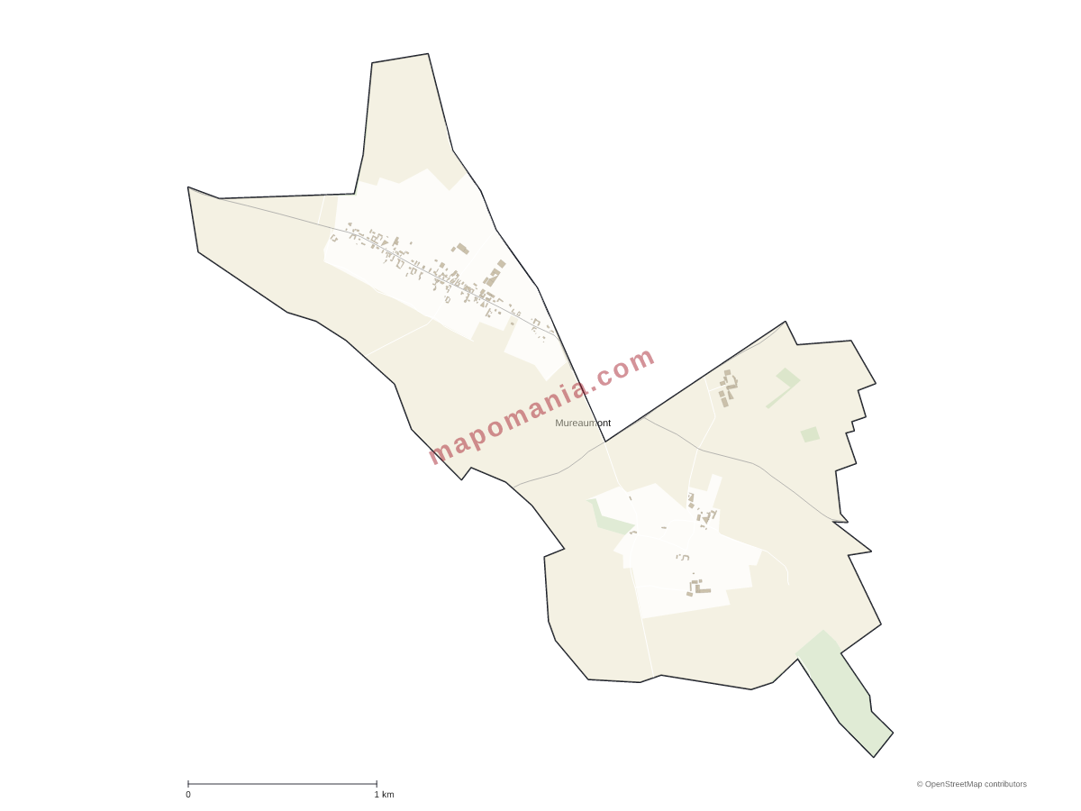 Carte de Mureaumont à personnaliser