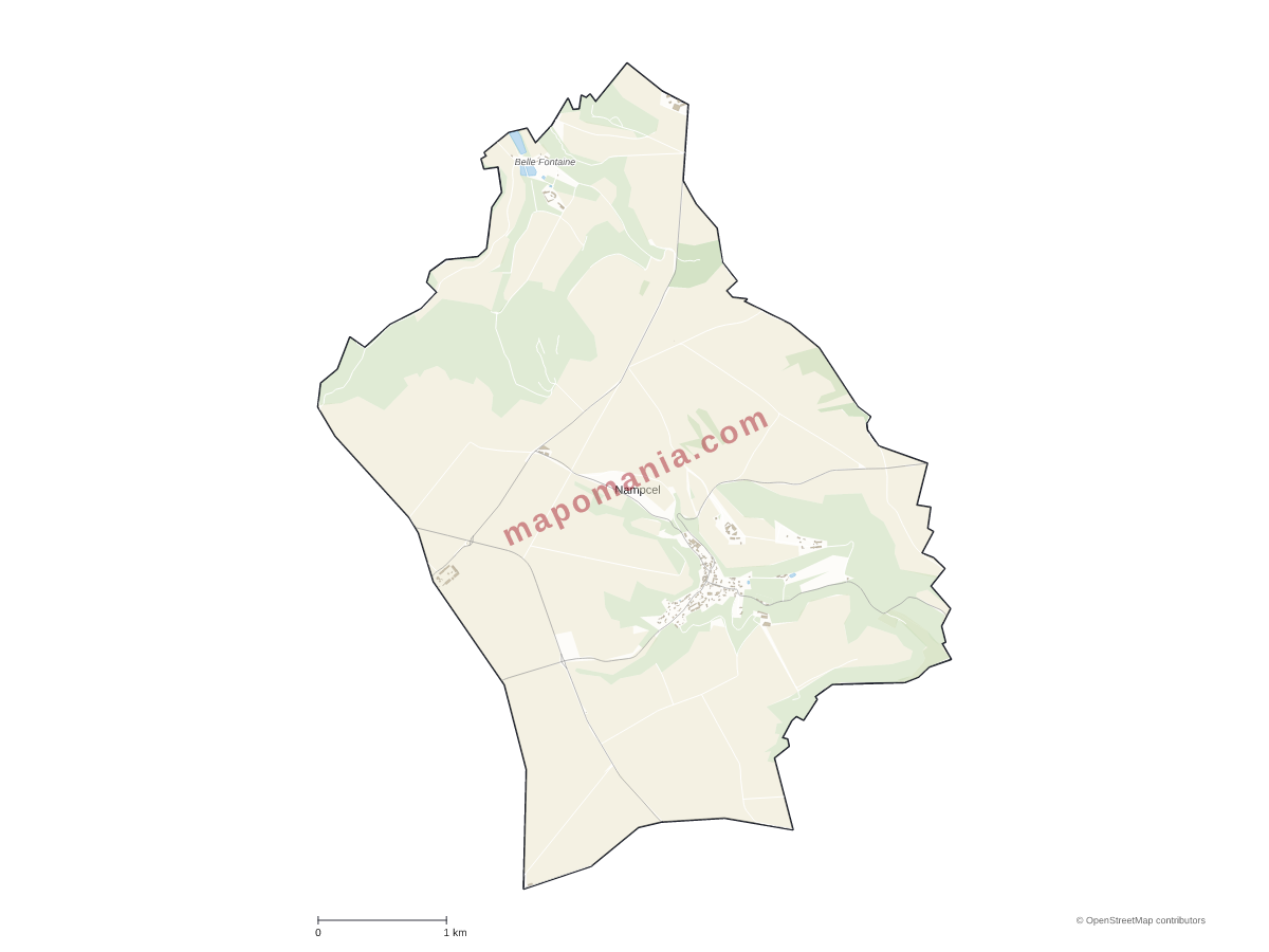Carte de Nampcel à personnaliser