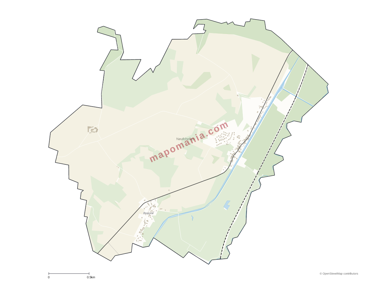 Carte de Neufchelles à personnaliser