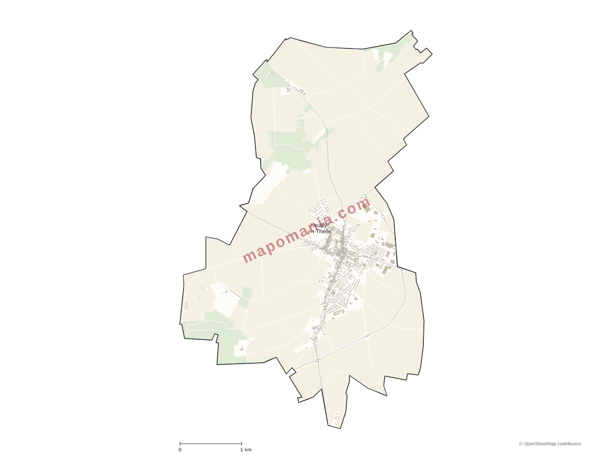Carte de Neuilly-en-Thelle à personnaliser