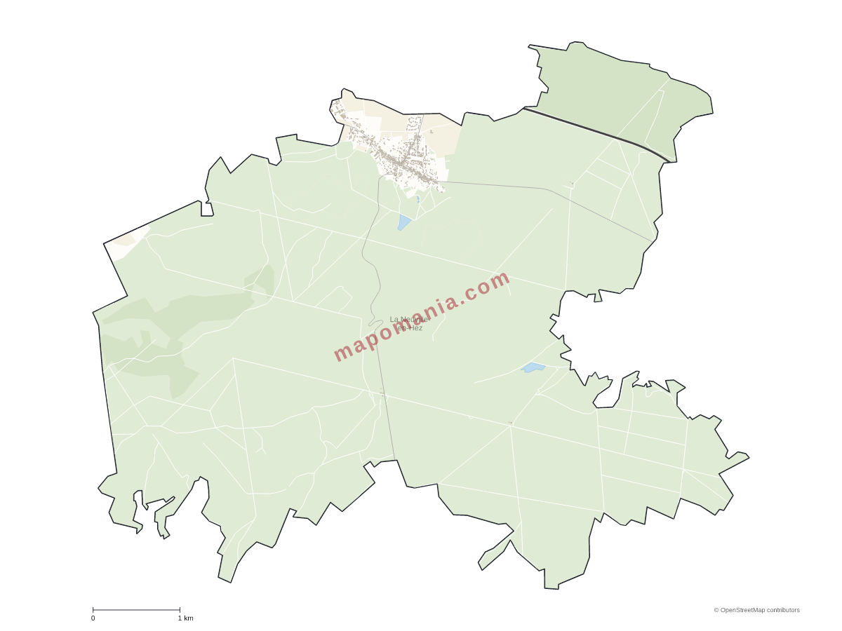 Carte de La Neuville-en-Hez à personnaliser