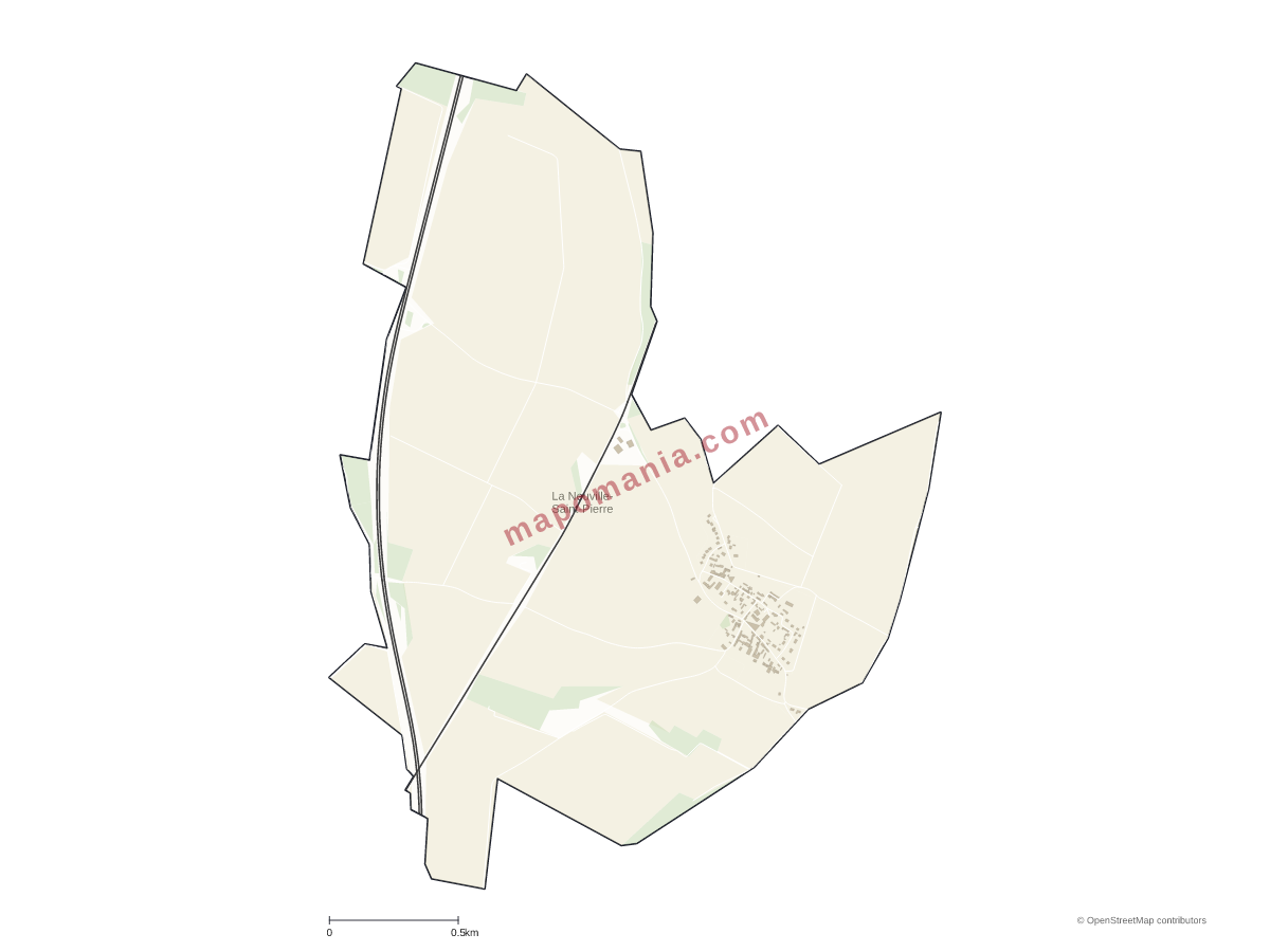 Carte de La Neuville-Saint-Pierre à personnaliser