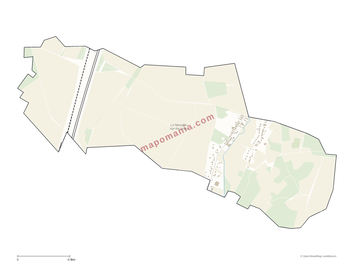 Carte de La Neuville-sur-Ressons à personnaliser