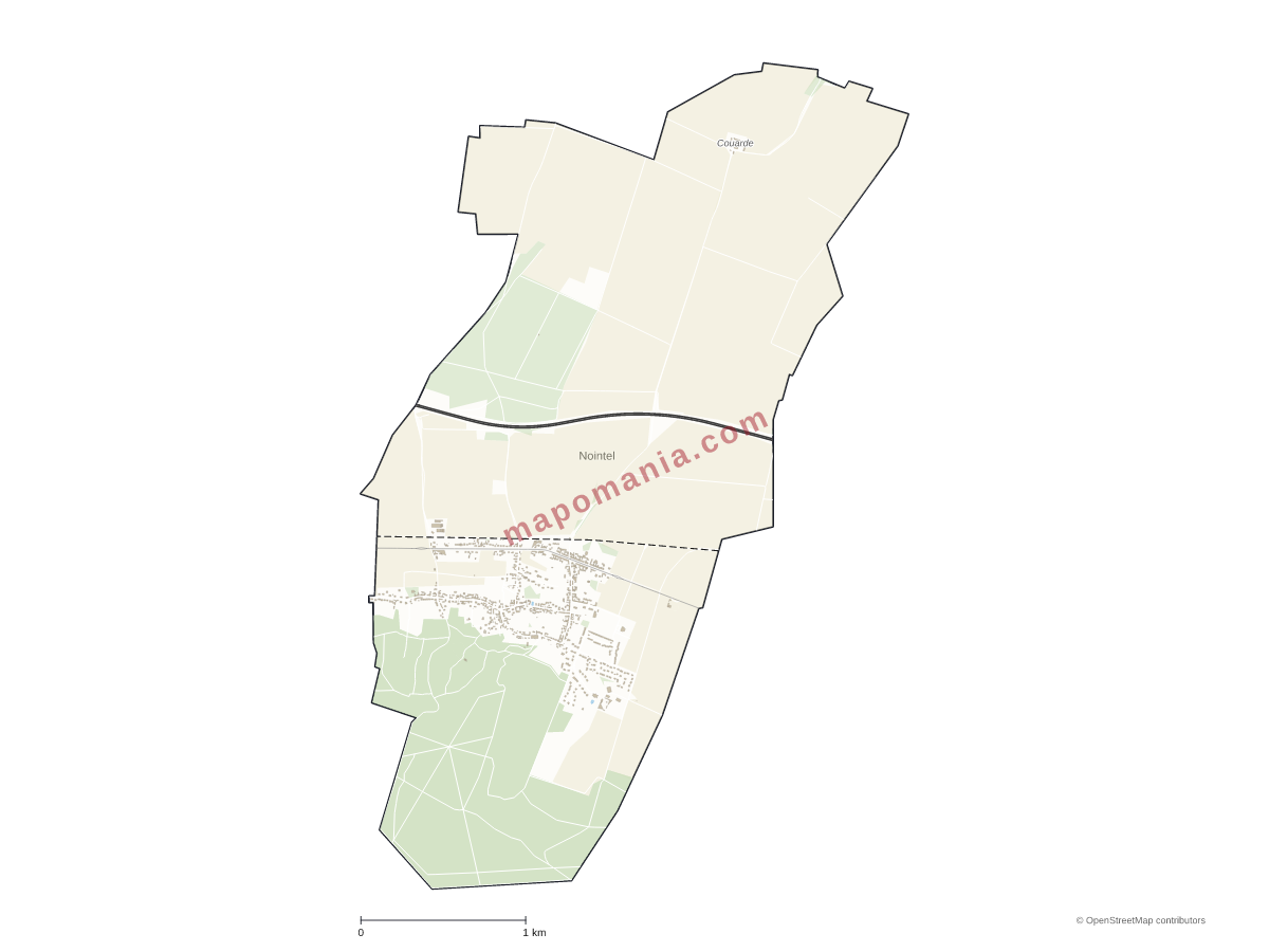 Carte de Nointel à personnaliser