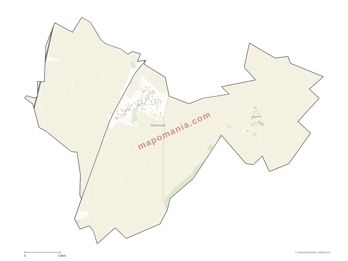Carte de Noirémont à personnaliser
