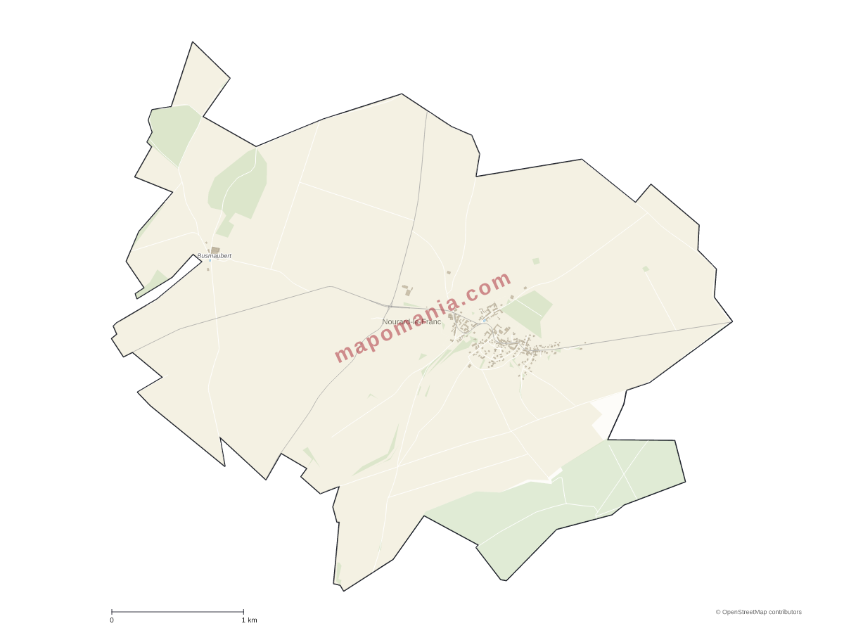 Carte de Nourard-le-Franc à personnaliser