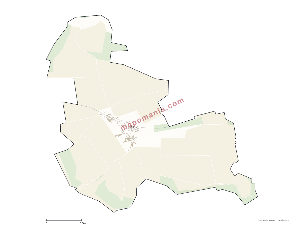 Carte de Offoy à personnaliser