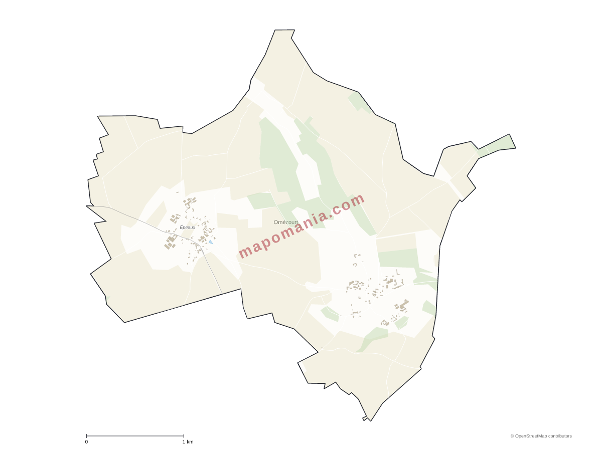 Carte de Omécourt à personnaliser