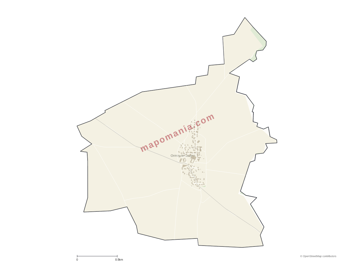 Carte de Ormoy-le-Davien à personnaliser