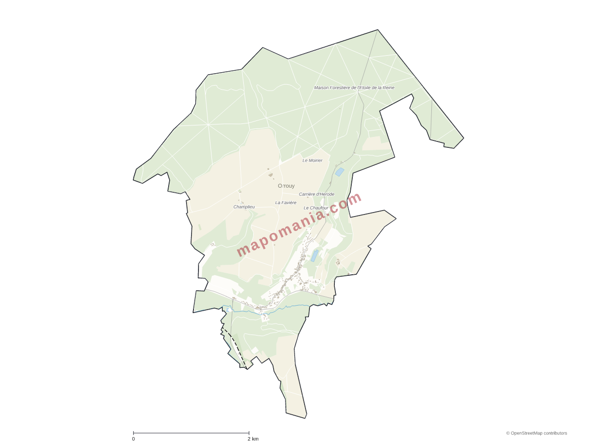 Carte de Orrouy à personnaliser