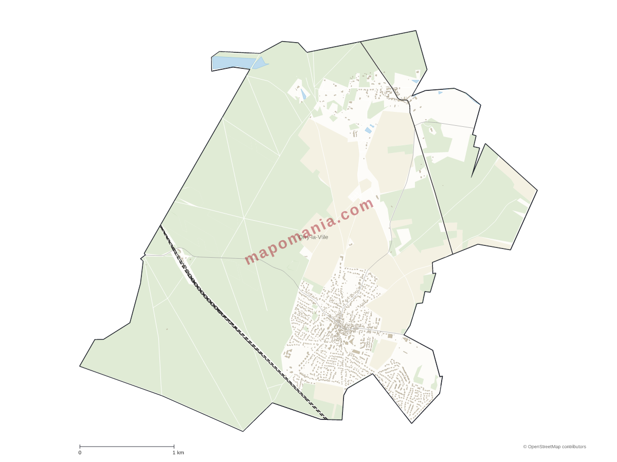 Carte de Orry-la-Ville à personnaliser
