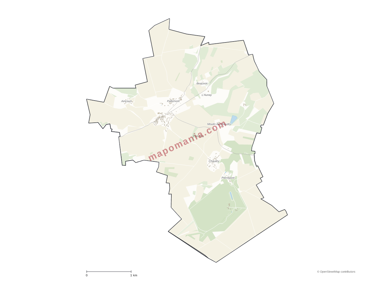 Carte de Parnes à personnaliser