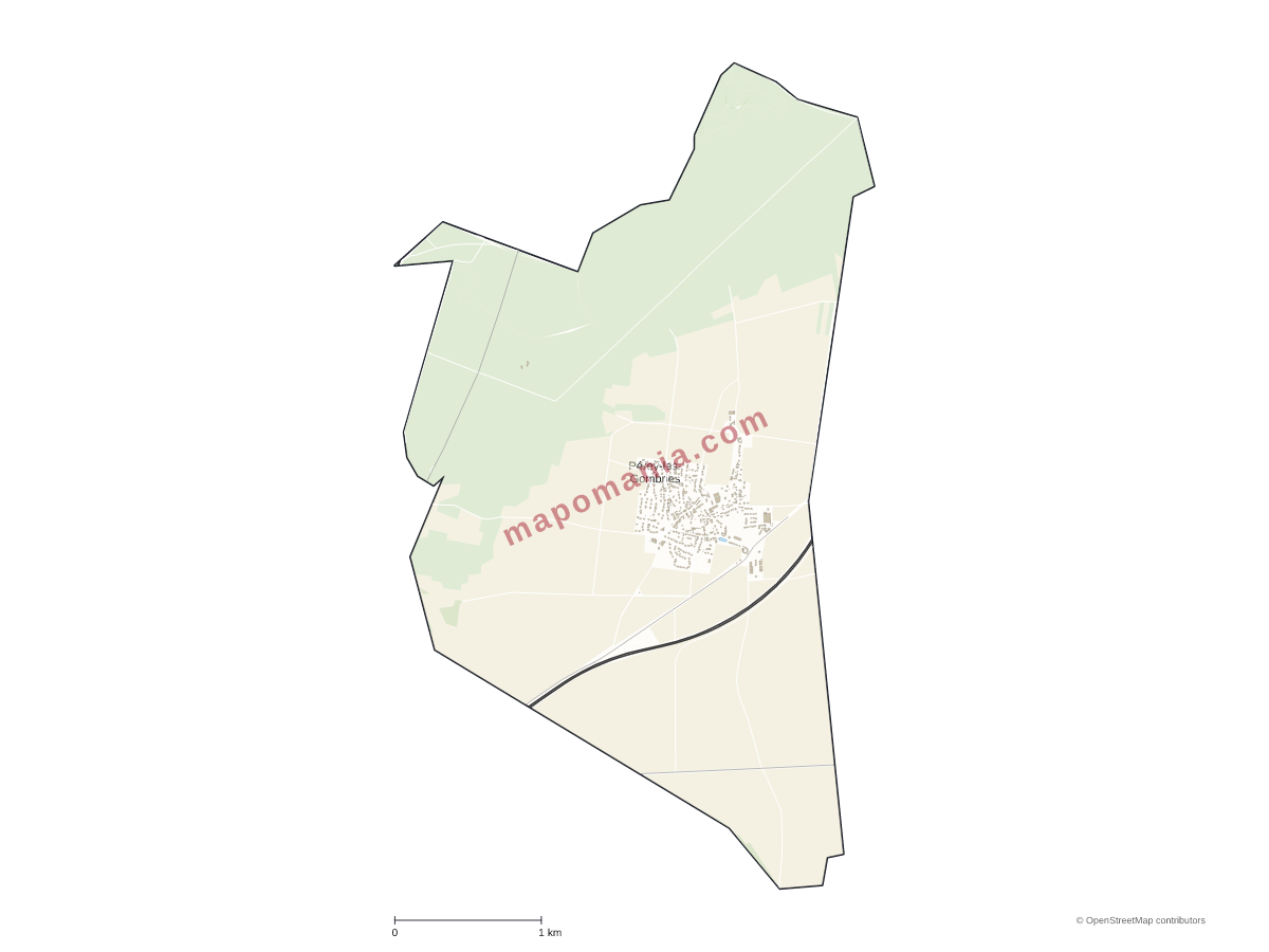 Carte de Péroy-les-Gombries à personnaliser