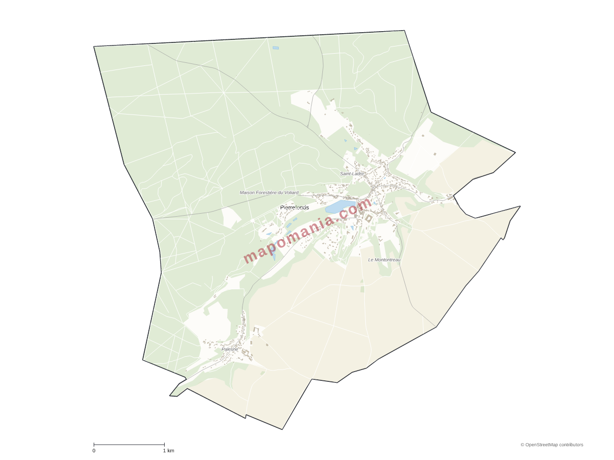 Carte de Pierrefonds à personnaliser