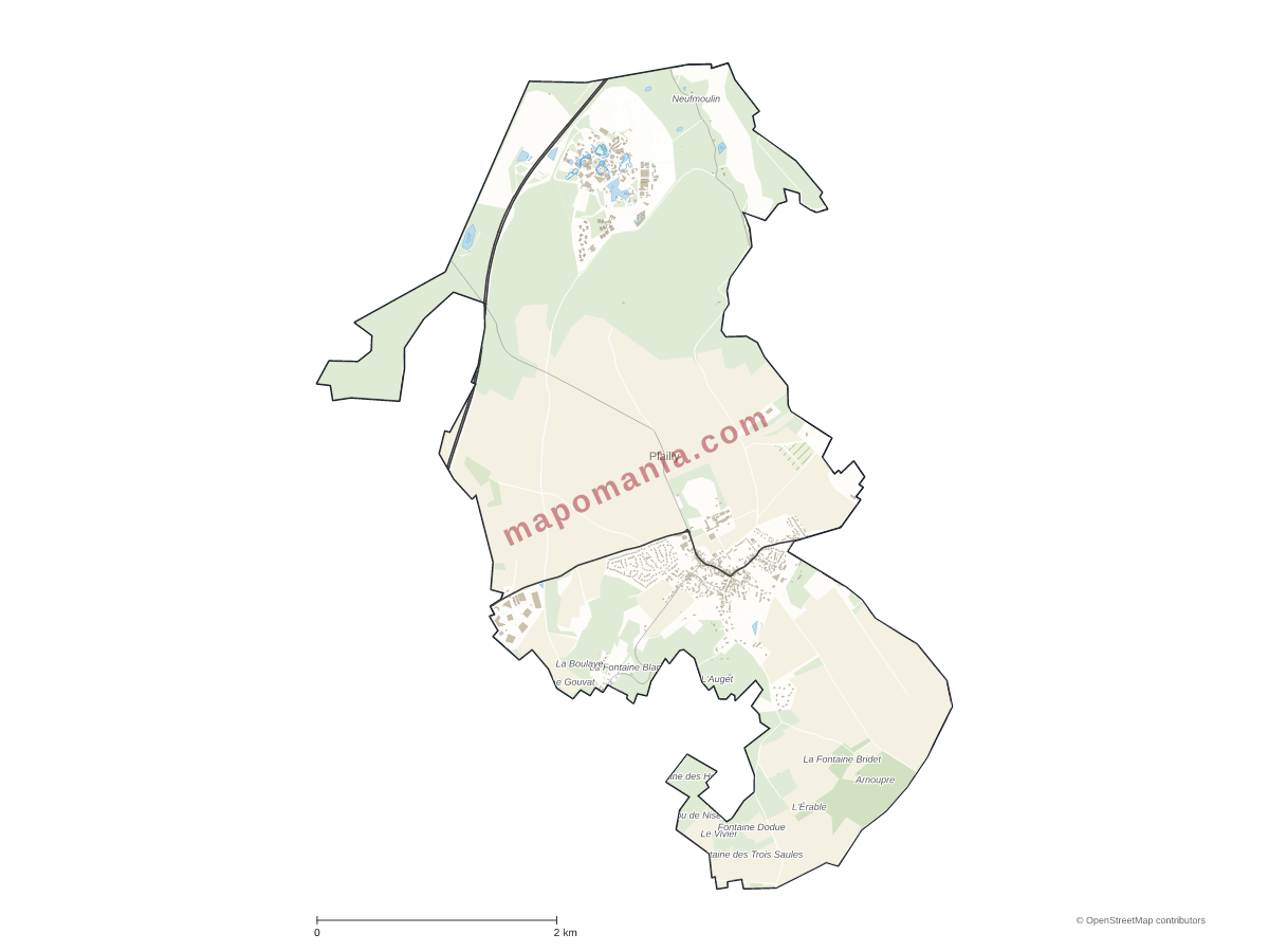 Carte de Plailly à personnaliser