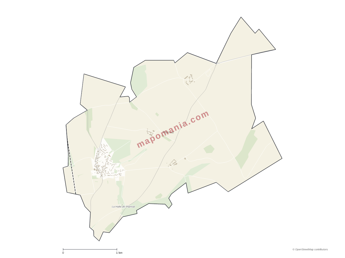 Carte de Plainval à personnaliser