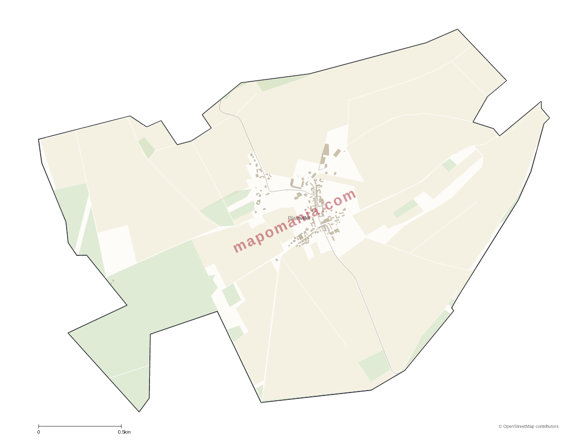 Carte de Plainville à personnaliser