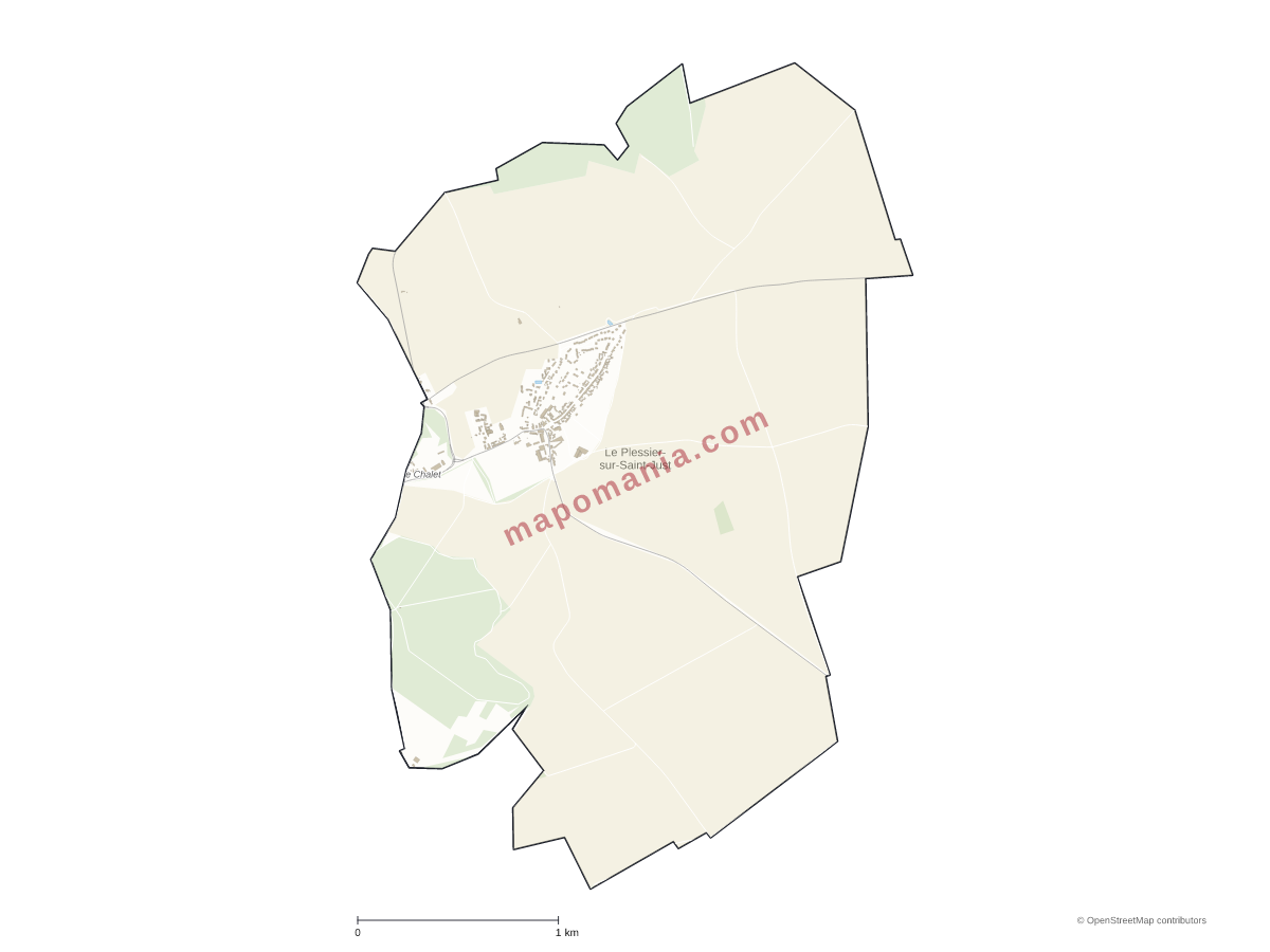 Carte de Le Plessier-sur-Saint-Just à personnaliser