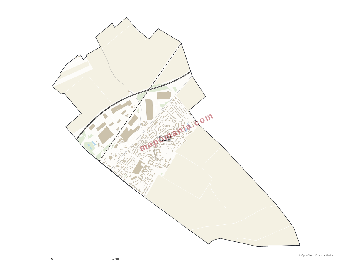 Carte de Le Plessis-Belleville à personnaliser
