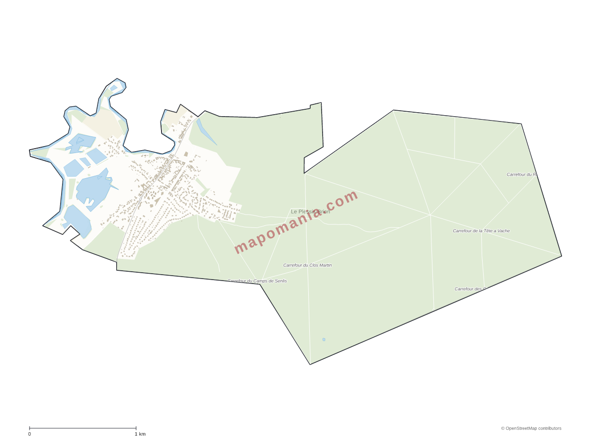 Carte de Le Plessis-Brion à personnaliser