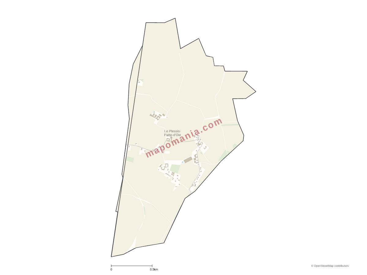 Carte de Le Plessis-Patte-d'Oie à personnaliser