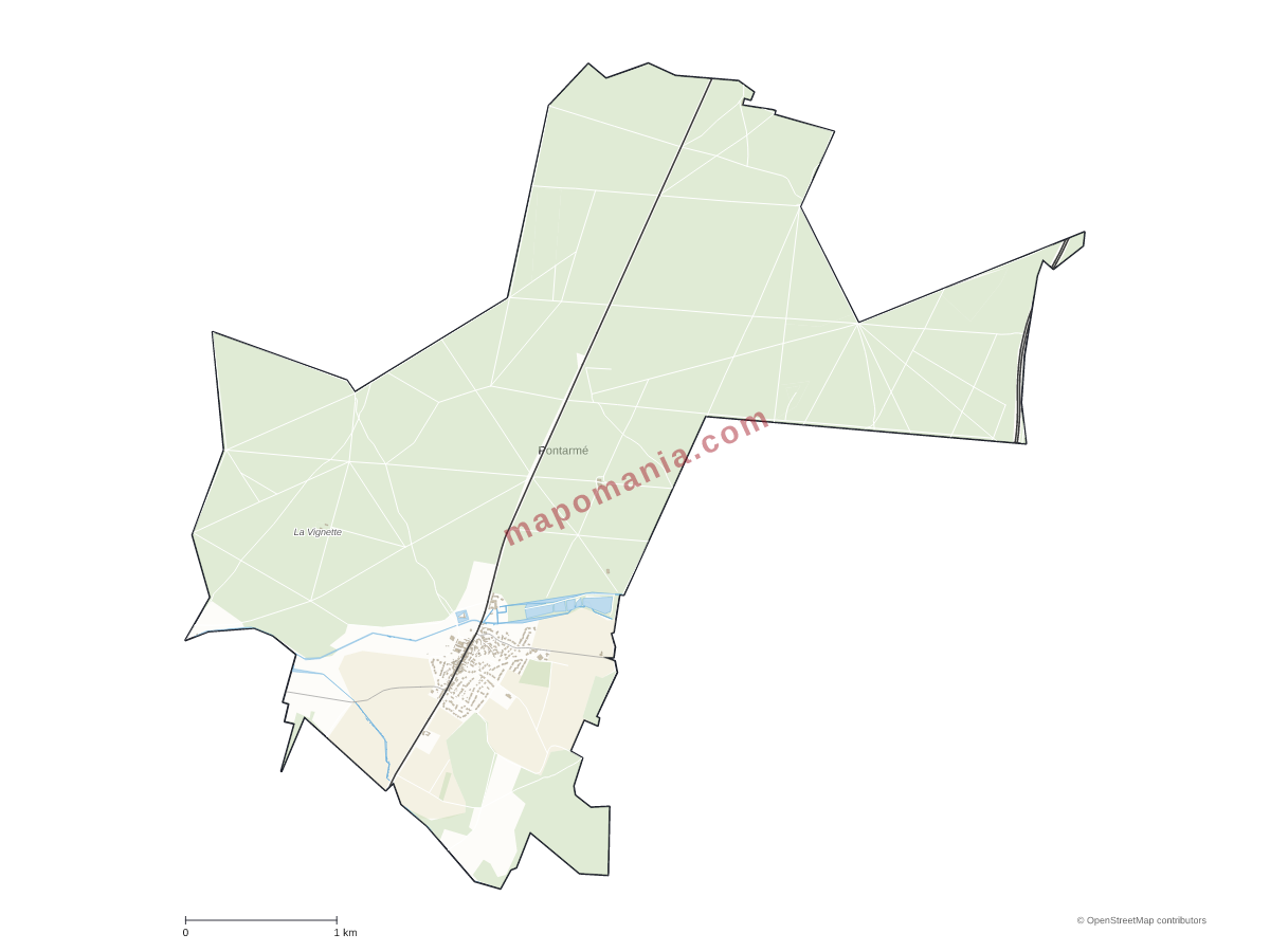 Carte de Pontarmé à personnaliser