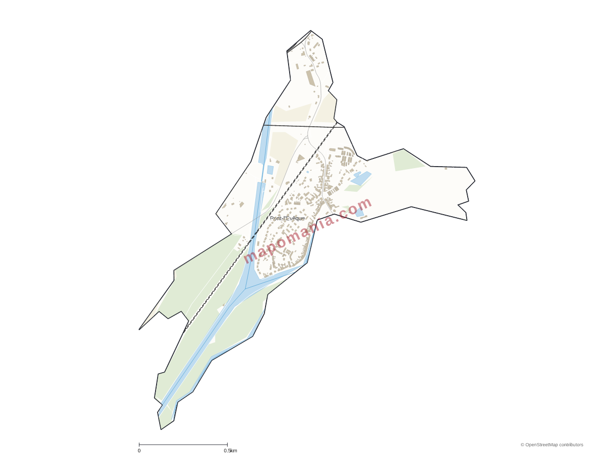 Carte de Pont-l'Évêque à personnaliser