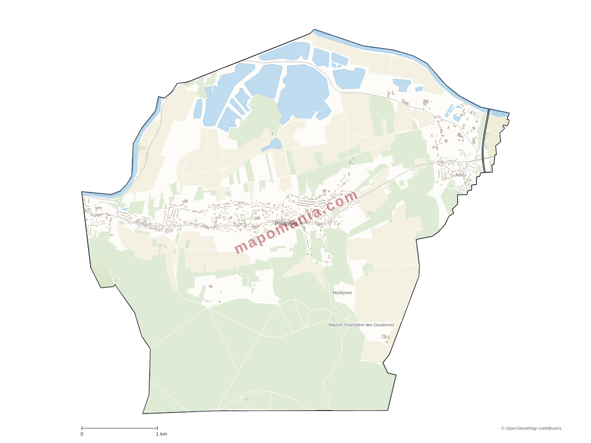 Carte de Pontpoint à personnaliser