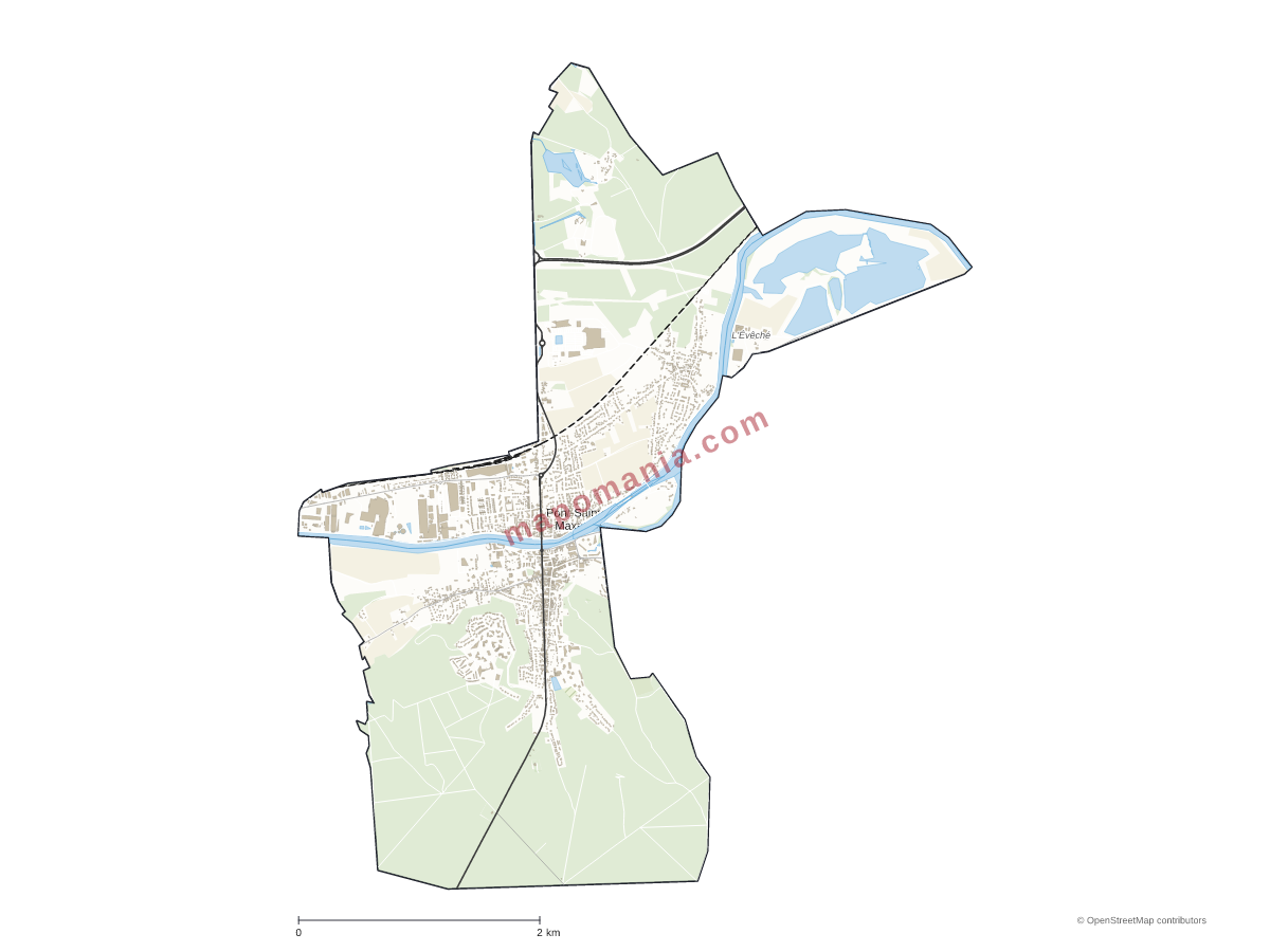 Carte de Pont-Sainte-Maxence à personnaliser