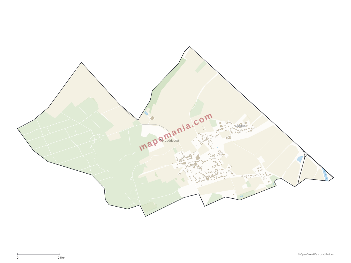 Carte de Porquéricourt à personnaliser