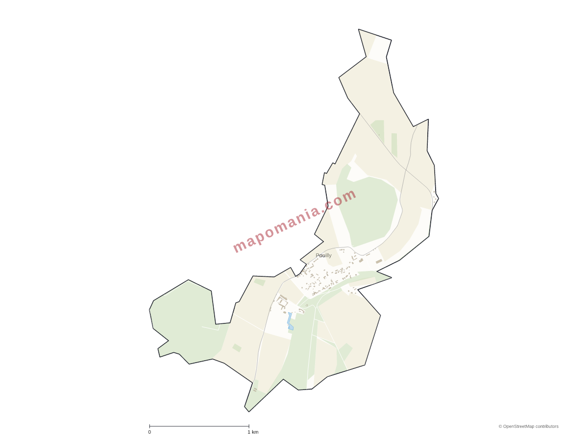 Carte de Pouilly à personnaliser