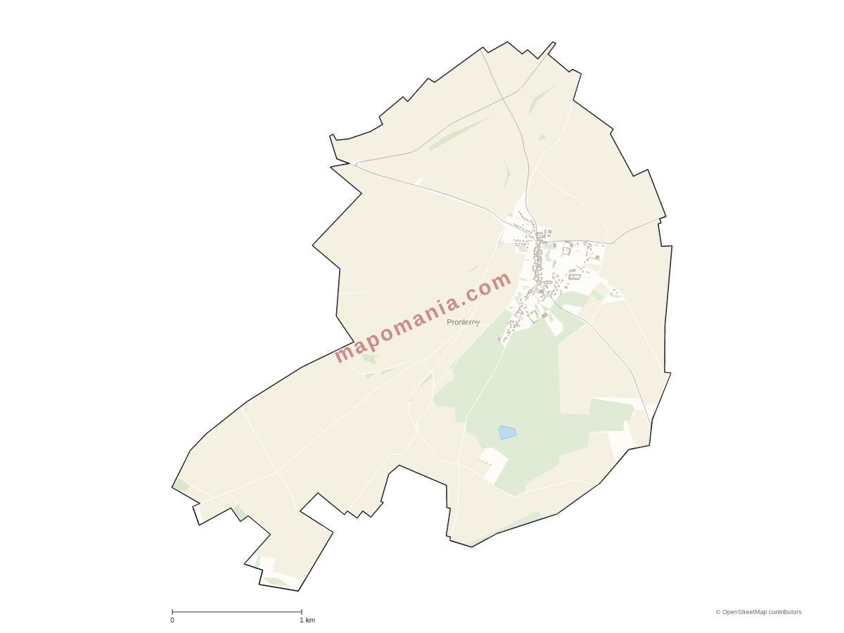 Carte de Pronleroy à personnaliser