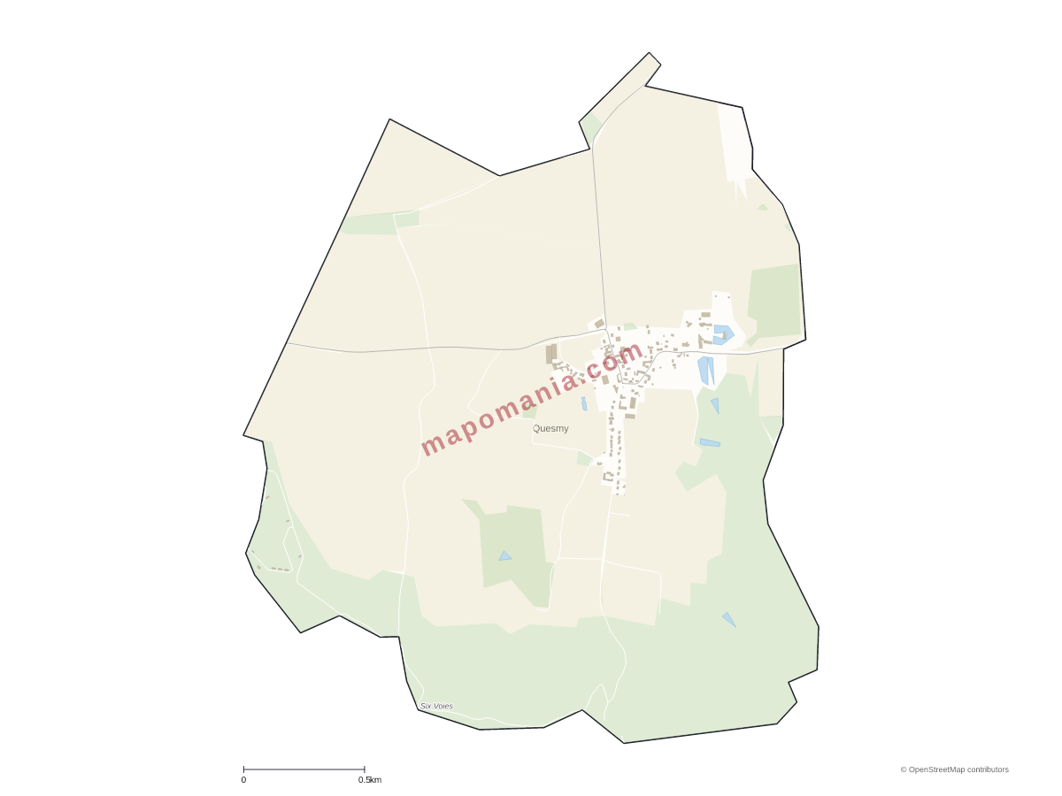 Carte de Quesmy à personnaliser