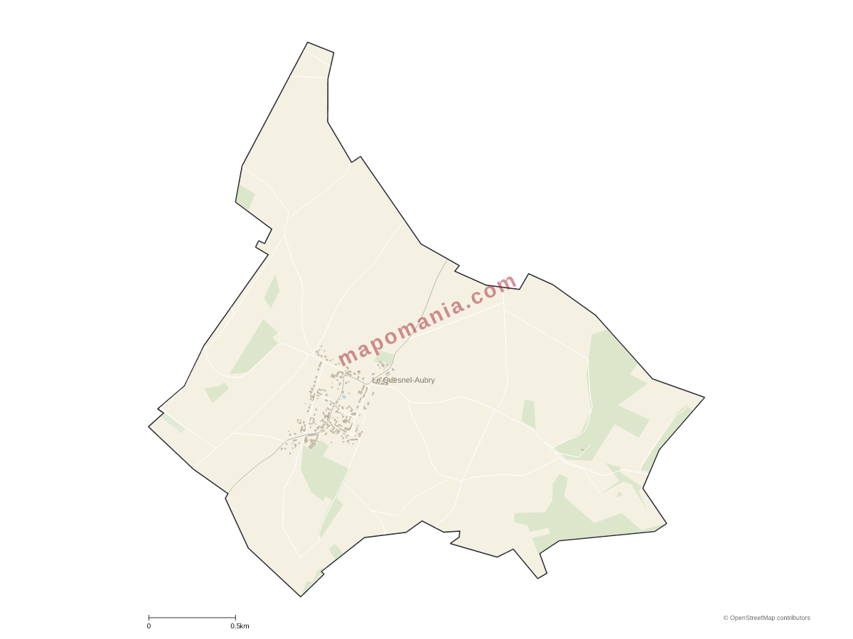 Carte de Le Quesnel-Aubry à personnaliser