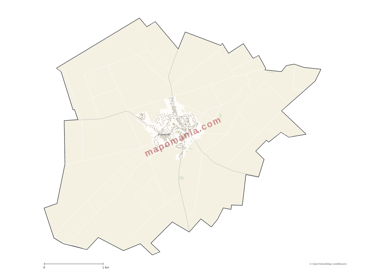 Carte de Ravenel à personnaliser