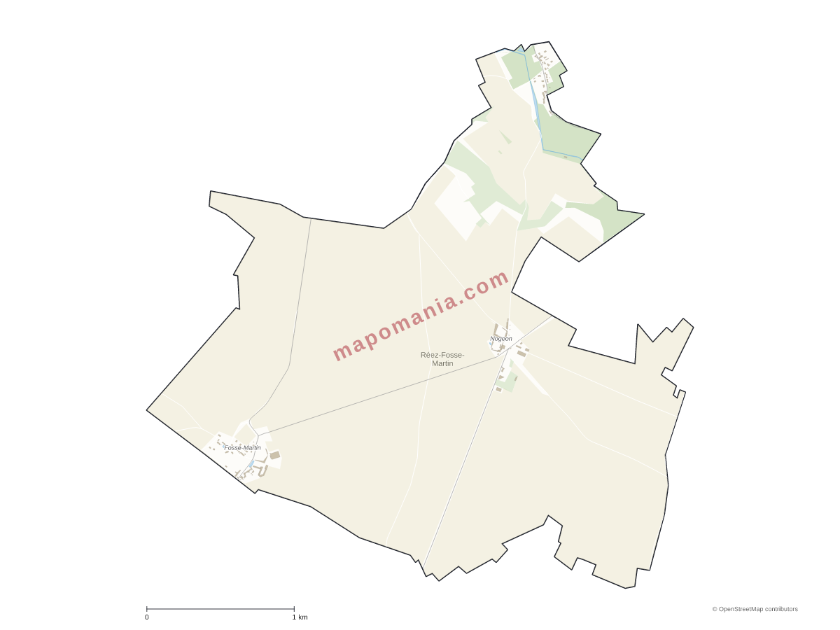 Carte de Réez-Fosse-Martin à personnaliser