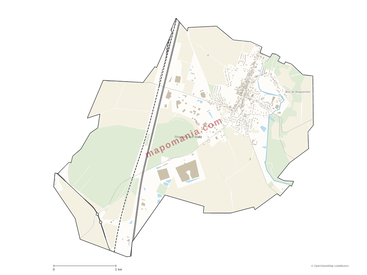 Carte de Ressons-sur-Matz à personnaliser