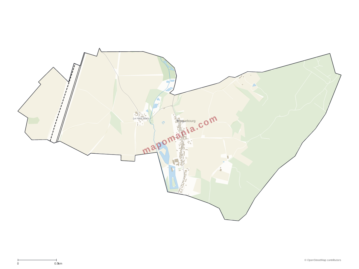 Carte de Ricquebourg à personnaliser