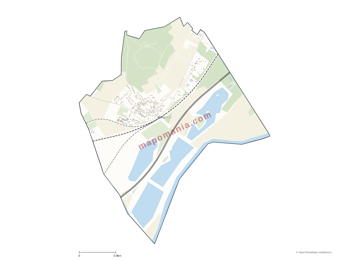 Carte de Rivecourt à personnaliser
