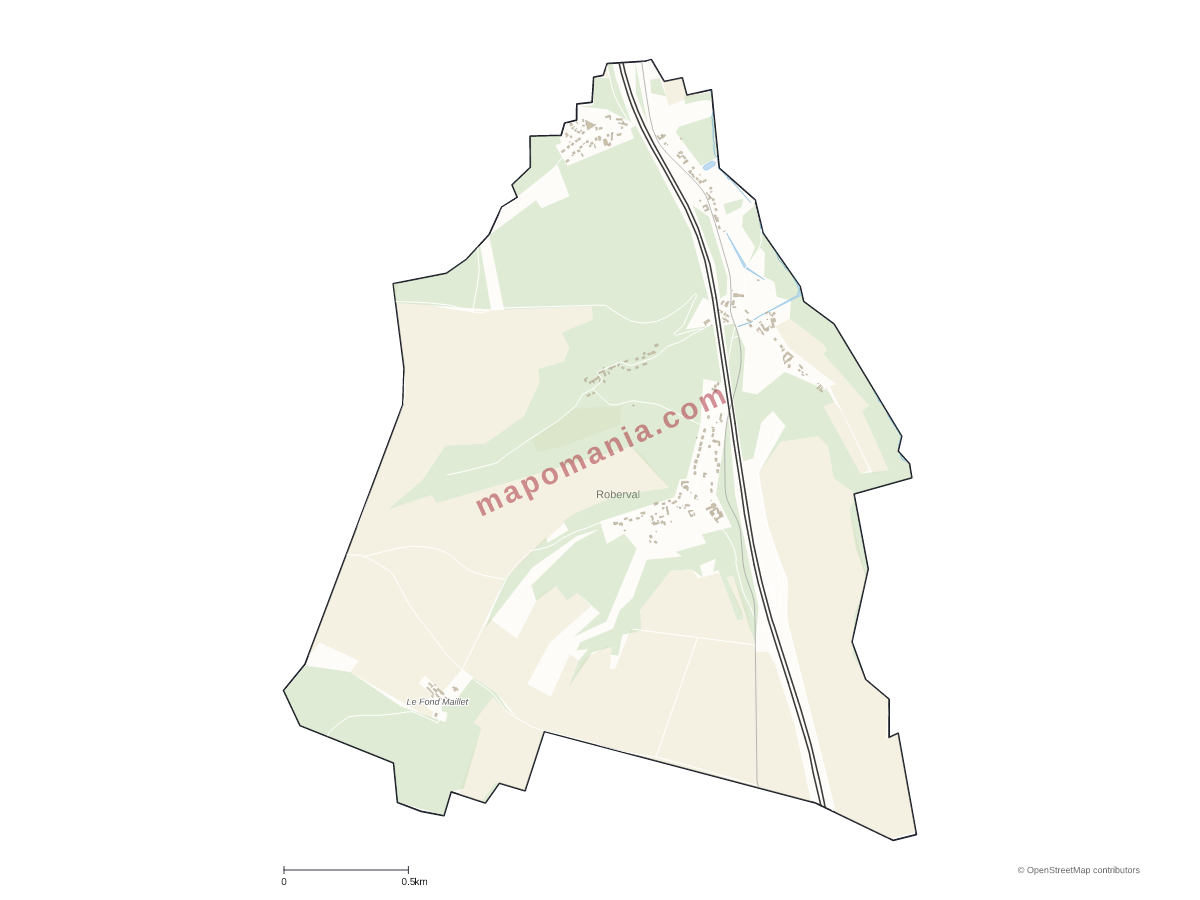 Carte de Roberval à personnaliser