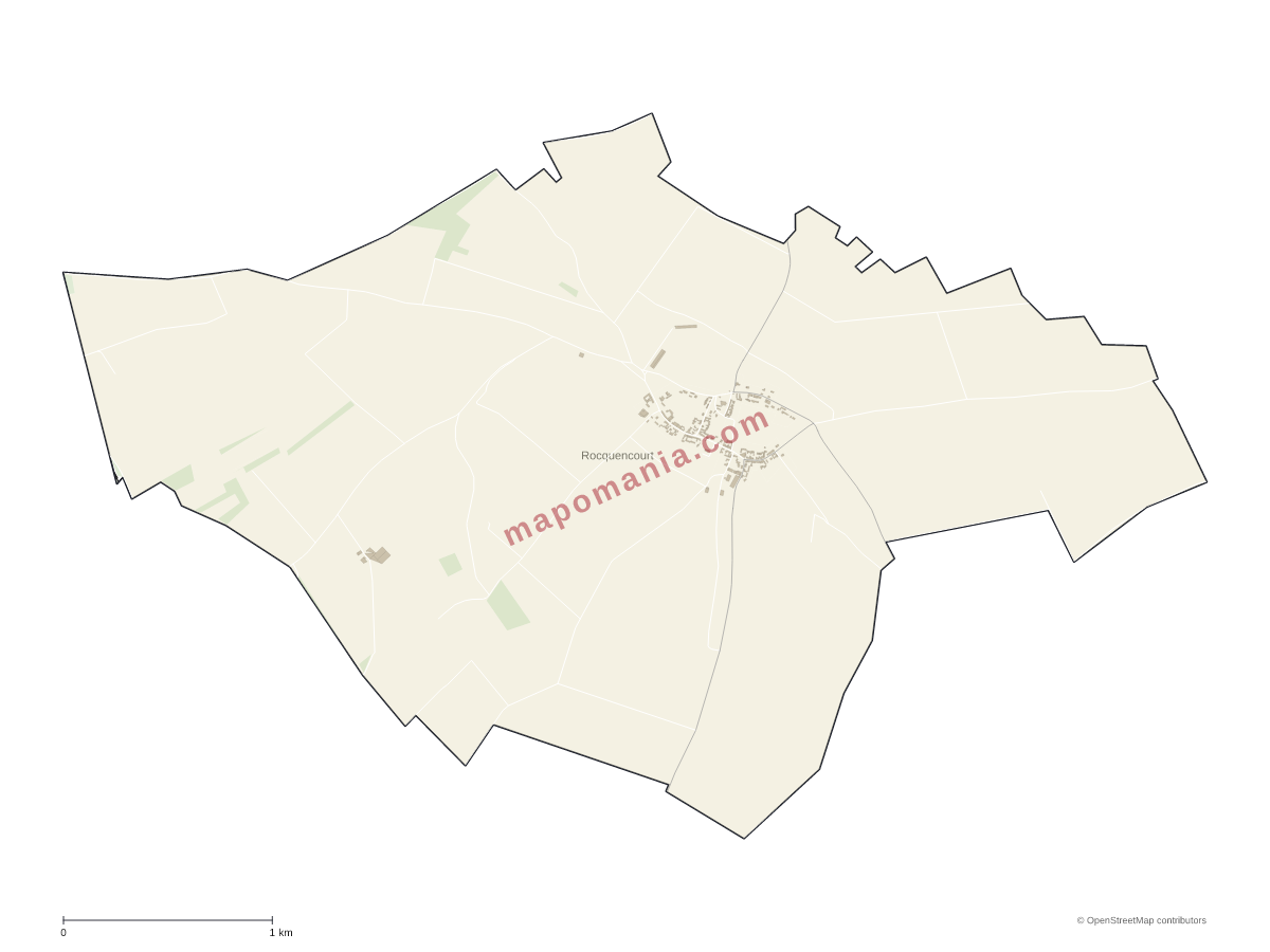 Carte de Rocquencourt à personnaliser
