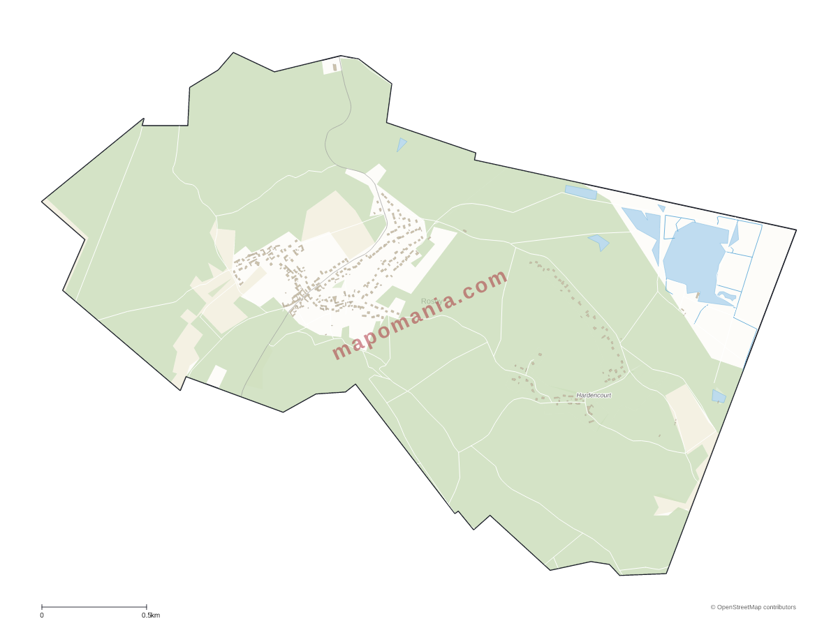 Carte de Rosoy à personnaliser
