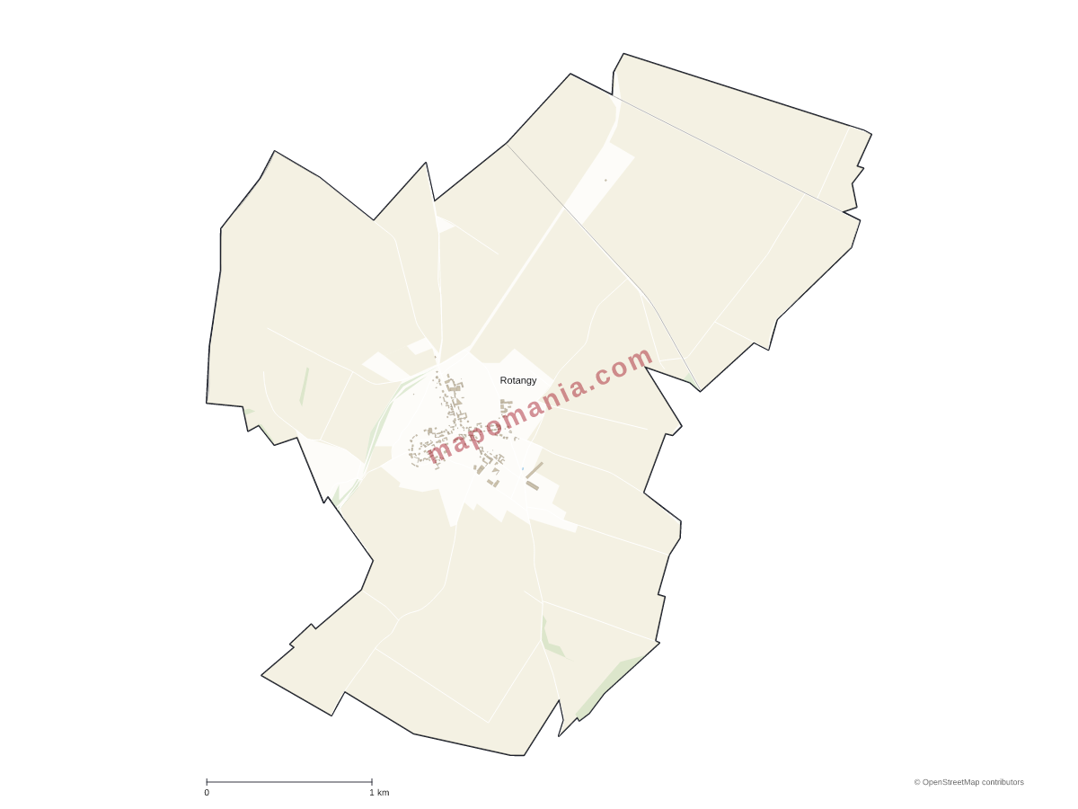Carte de Rotangy à personnaliser