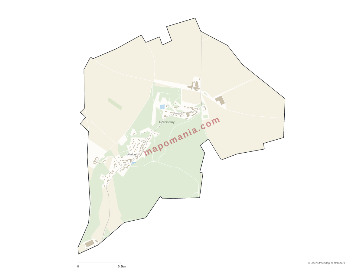 Carte de Rousseloy à personnaliser