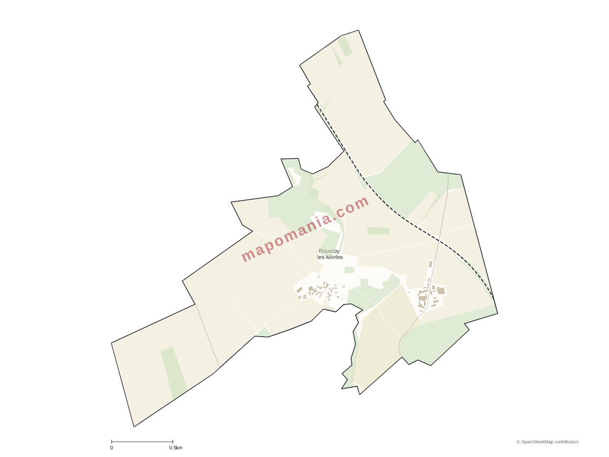 Carte de Rouvroy-les-Merles à personnaliser