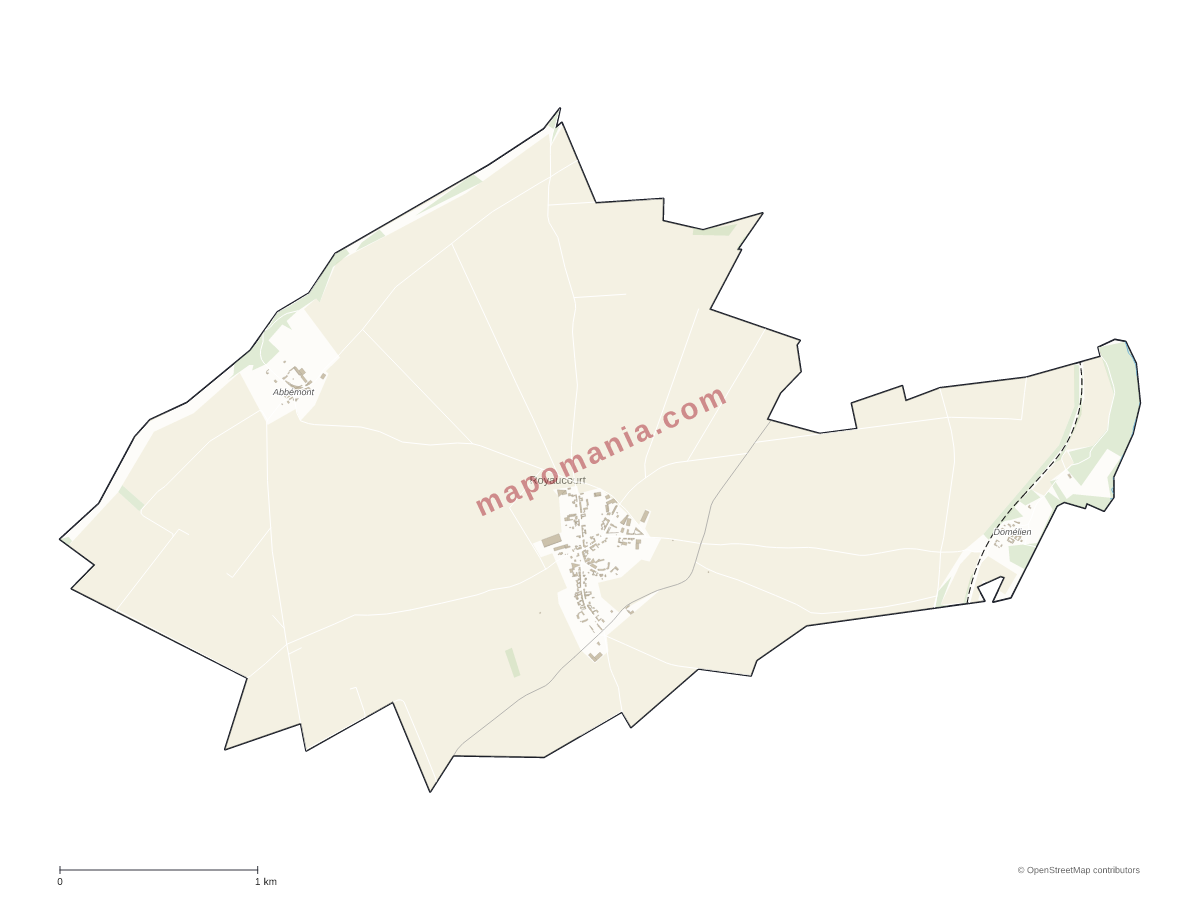 Carte de Royaucourt à personnaliser