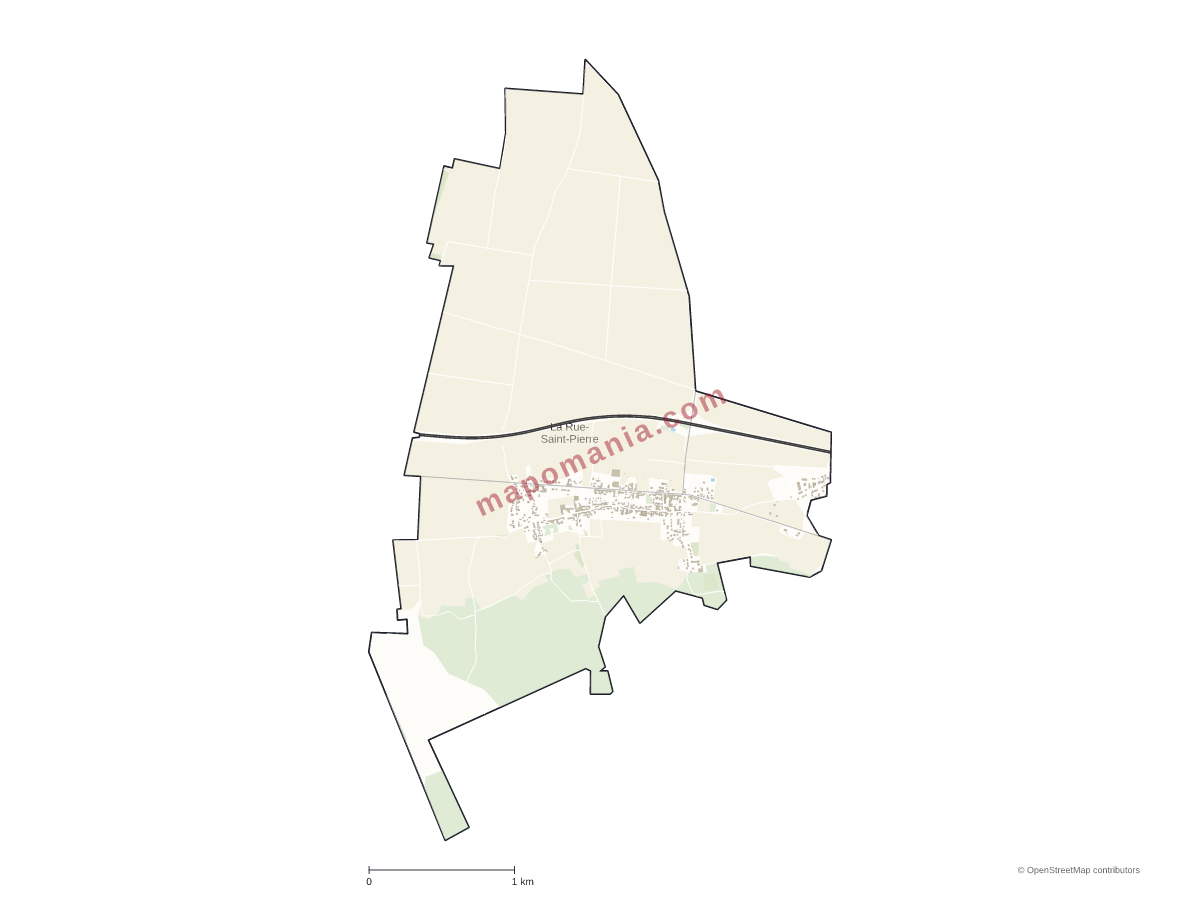 Carte de La Rue-Saint-Pierre à personnaliser