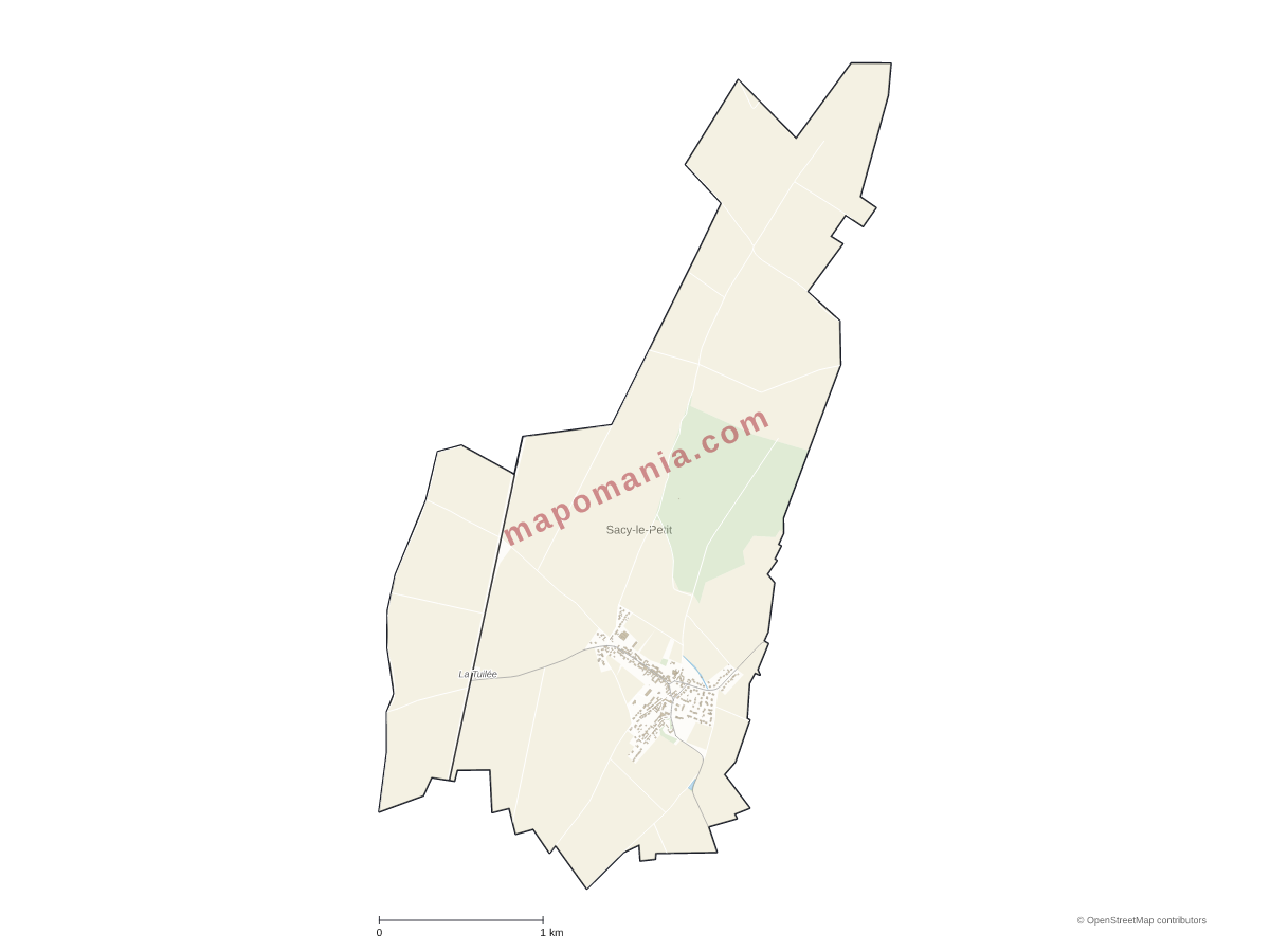 Carte de Sacy-le-Petit à personnaliser