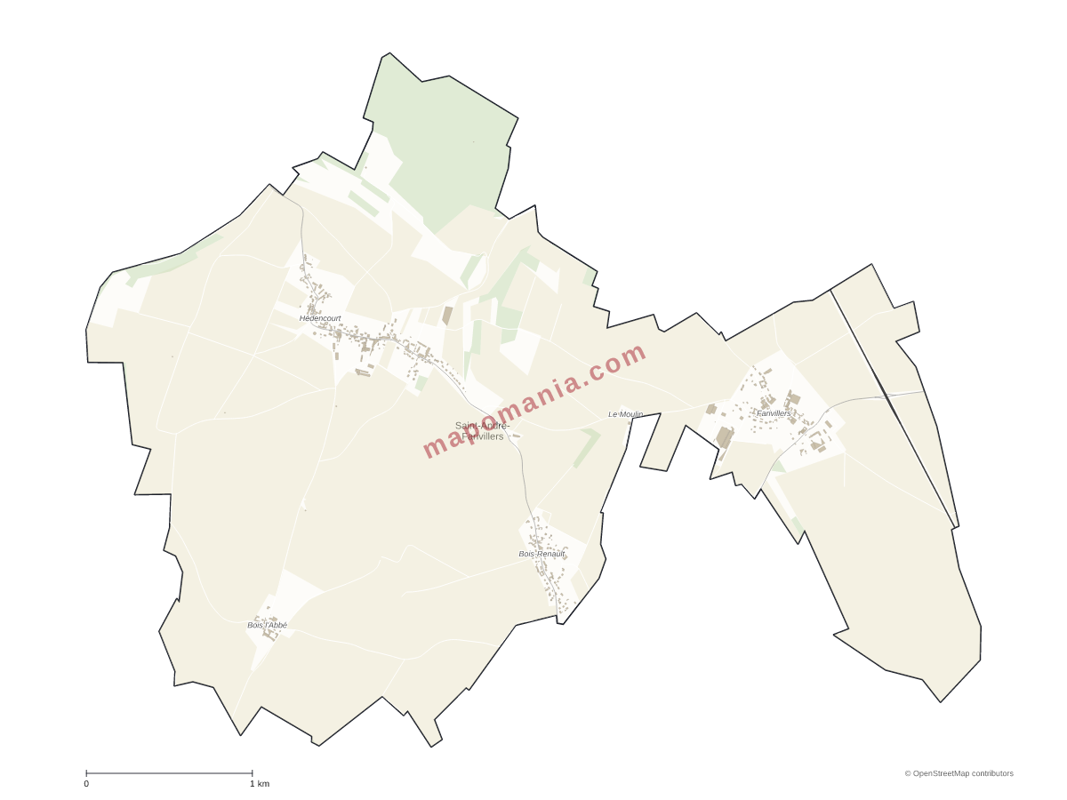 Carte de Saint-André-Farivillers à personnaliser